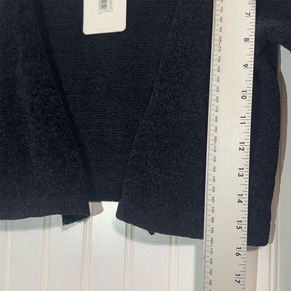 GB Gianni Bini Black Cropped Open Front Cardigan Sweater NWT Dillard’s Size S - Picture 3 of 8
